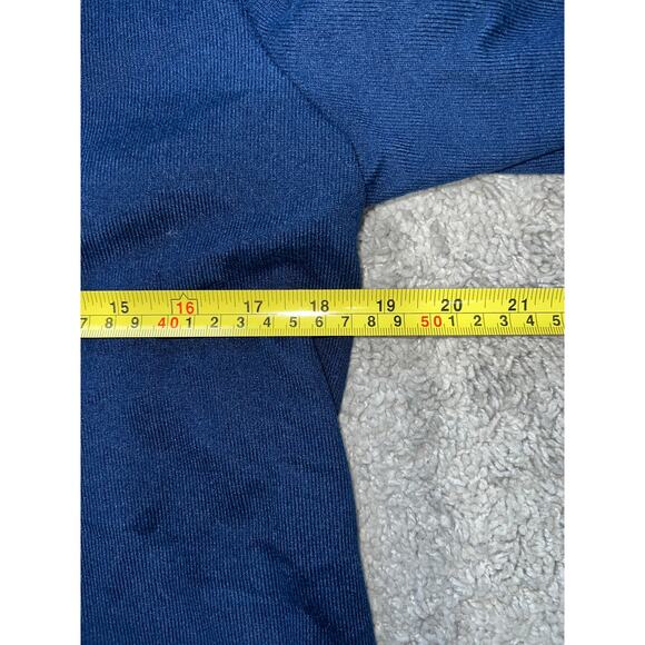 Blue long-sleeve collared layered Womens blouse sz XL - Picture 7 of 8